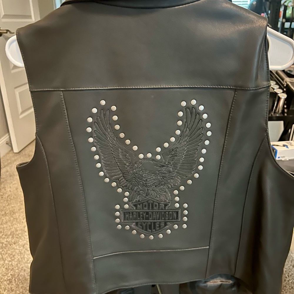 Women’s Harley Davidson Black Soft Leather Vest